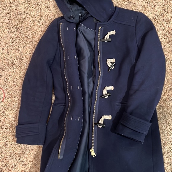 J crew Italian wool navy blue pea coat - Picture 7 of 7